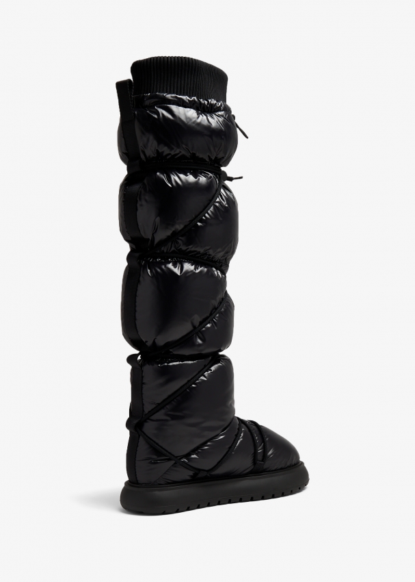 Moncler Gaia 女式口袋高筒靴- 黑色阿联酋| | Moncler Level Shoes